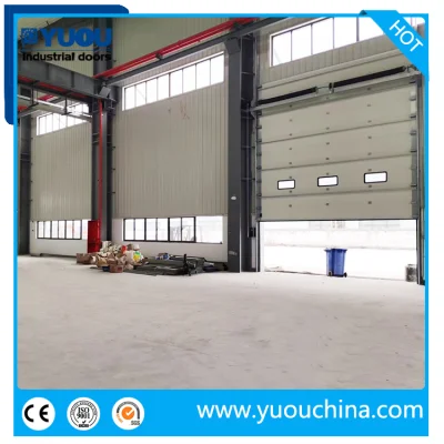 Industrial Automatic Thermal Insulated Metal Sandwich Panel Steel Exterior Sectional Sliding Lifting Overhead Garage Roll up Door for Warehouse Loading Area