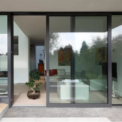 Modern Exterior House Front Entrance Glass Aluminium Patio Sliding Door