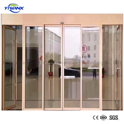High Quality Industrial Hotel Interior Commercial Auto Automatic Operators Aluminium Glass Sliding Door