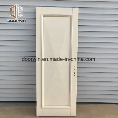 White Color Oak Wood Interior Raised Panel Door
