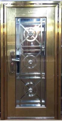 EU High Performance Stainless Steel Main Entrance Doors Decorative House Front Door with Glass