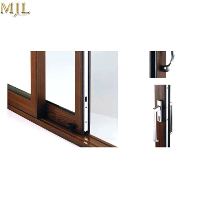 Double Glazing Low E Glazing Solid Wooden Sliding Glass Doors