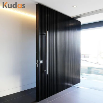 Modern Design Solid Wood Pivot Door Exterior Wooden Main Entrance Front Doors for Houses