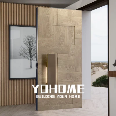 China Top Manufacturer Custom Exterior Doors Residential Front Door for House Wood Entrance Door Security Entry Pivot Solid Wood Door