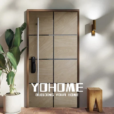 China Top Manufacturer Custom Exterior Doors Residential Front Door for House Wood Entrance Door Security Entry Pivot Solid Wood Door