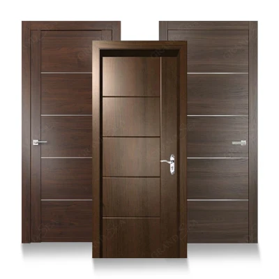 Custom Composite Teak Modern Plywood Main Internal Room Flush Panel Fire Rated MDF Timber WPC Solid Interior Hard PVC Wooden Door
