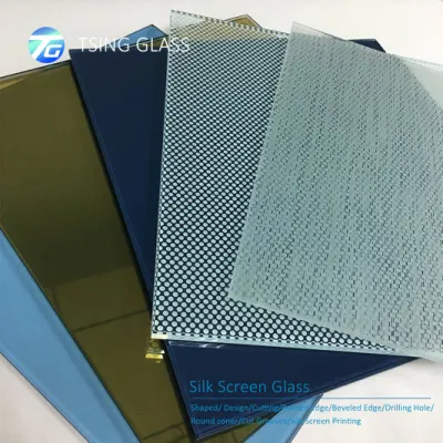 3mm 4mm 6mm White /Black Silkscreen Printing Tempered Glass Panels for Windows Door Shower Room Interior Decoration