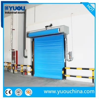 Industrial Automatic Thermal Insulated PVC Fabric Freezer Room High Speed Overhead Rolling Rapid Roll up Fast Acting Roller Shutter Doors for Cold Storage