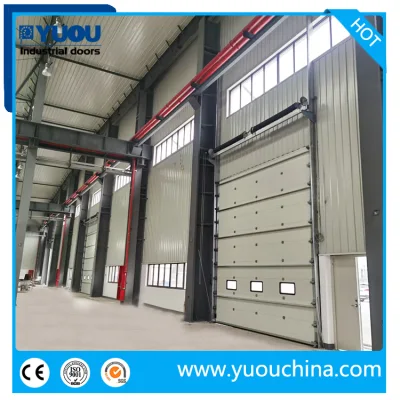 Industrial Automatic Thermal Insulated Metal Sandwich Panel Steel Exterior Sectional Sliding Lifting Overhead Garage Roll up Door for Warehouse Loading Area