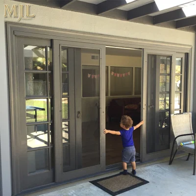 China Factory Price Double Glazed Aluminium Frame Slide House Doors and Windows Aluminum Sliding Door for Sale