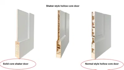 Craftsman Style White Primed Hollow Core MDF Wooden Interior Door for Houses