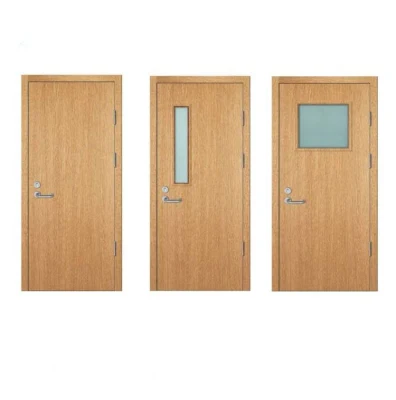 Certified Fire Rated Wooden Interior School Classroom Door with Glass Window