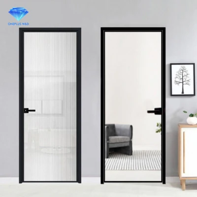 China Wholesale High Quality Customized Changhong Glass Modern Design Aluminum Narrow Frame French Style Indoor Glass Casement Door