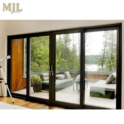 China Factory Price Double Glazed Aluminium Frame Slide House Doors and Windows Aluminum Sliding Door for Sale