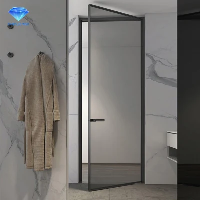 China Wholesale High Quality Customized Changhong Glass Modern Design Aluminum Narrow Frame French Style Indoor Glass Casement Door