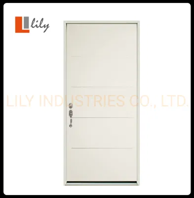 Front Entry Metal Door with Primed White modern Craftsman Design