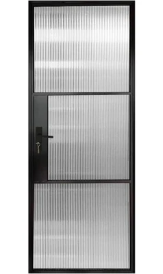 Industrial Glass Pane Bedroom Hinged Pivot Folding Glass Door