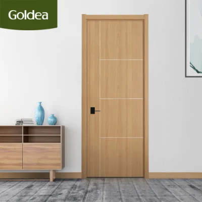 Customized China Finished Natural Oak White Brown Yellow MDF Wooden Bedroom Door
