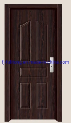 America Style Fashion Cheap Panel Wooden Interior Steel Wood Door