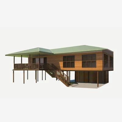 Deepblue Light Steel Frame Prefabricated Wooden Design Bungalow Four Bedrooms Dp-B-4