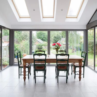 Modern Exterior House Front Entrance Glass Aluminium Patio Sliding Door