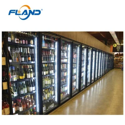 Liqueur Store Walk in Cooler Glass Door Display Cold Room in USA