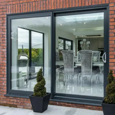 Modern Exterior House Front Entrance Glass Aluminium Patio Sliding Door