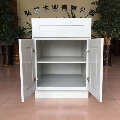 Rta Kitchen Organiser Solid Wood Light Grey Shaker Kitchen Cabinet Double Door