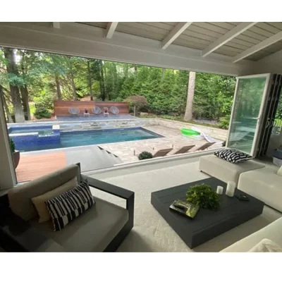 5 Year Warranty Wholesale Exterior Patio Black Folding Aluminum Frame Glass Stack Bifold Door