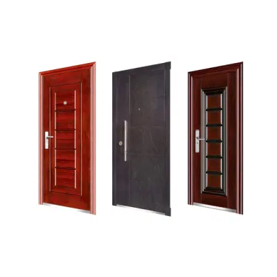 Tof Exterior Home Modern Black Stainless Steel Front Main Entrance Entry Security Doors