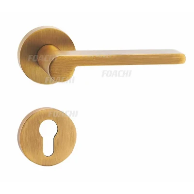 2023 Modern Luxury Design Italy Zinc Alloy Door Security Handle Newest Popular Simple Design Modern Zinc Alloy Front Door Lever Handle on Rosette