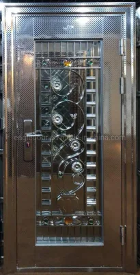 EU High Performance Stainless Steel Main Entrance Doors Decorative House Front Door with Glass