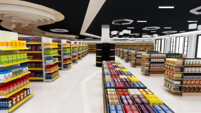 Ustom Supermarket Shop Design Service 3D Rendering Shop Design Refrigerator