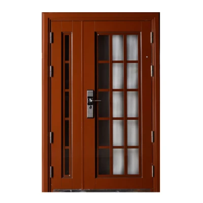 French Entrance Style Models Mahogany Double Solid Wood Main Entrance Exterior Entry Front Doors