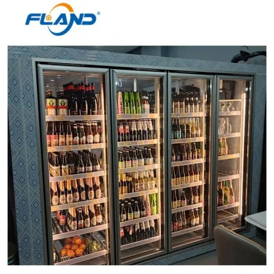 Liqueur Store Walk in Cooler Glass Door Display Cold Room in USA