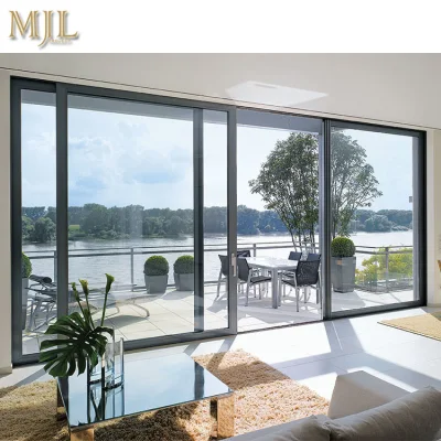China Factory Price Double Glazed Aluminium Frame Slide House Doors and Windows Aluminum Sliding Door for Sale