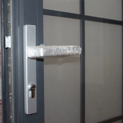 Aluminum Double Entry Door Flush Door with Sidelights and Transom