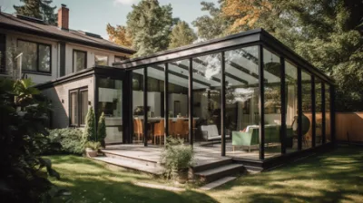 Factory Building Material Glass for House Solarium Greenhouse Slant Roof Heat Insulation Winter Garden Sunroom Custom Home Decoration Door for House