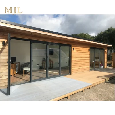 Mjl Store Front Partition Sliding Fold Door Aluminum DIY Design Double Triple Vertical Bi Folding Glass Door