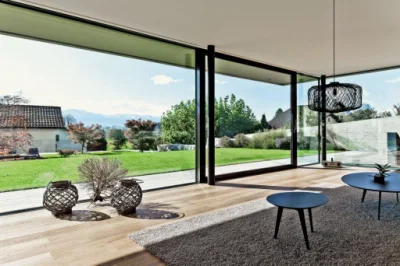 Sound Insulation Minimalist Slim Frame Design Glass Sliding Door Aluminium Window Hurricane Impact Frameless Aluminium Doors for Home System Sliding Door