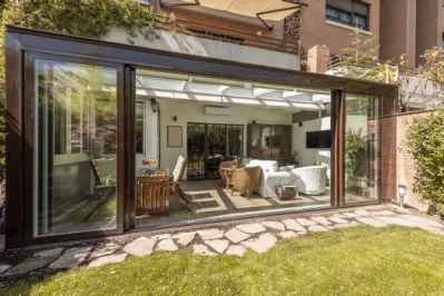 Factory Building Material Glass for House Solarium Greenhouse Slant Roof Heat Insulation Winter Garden Sunroom Custom Home Decoration Door for House