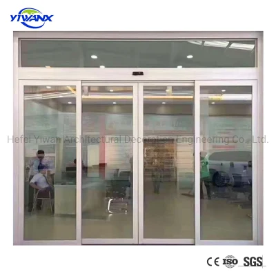 High Quality Industrial Hotel Interior Commercial Auto Automatic Operators Aluminium Glass Sliding Door