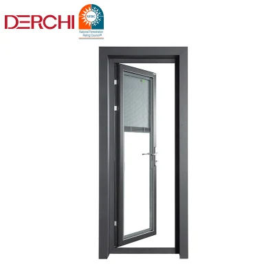 Modern House Hotel Interior Toilet Doors Design Modern Decorative Frosted Glass Aluminium Bathroom Casement Door