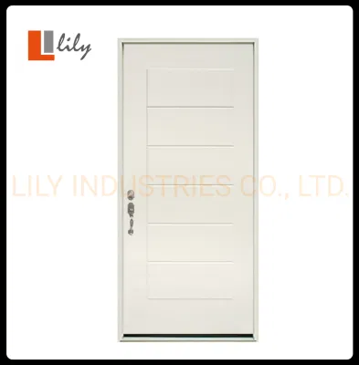 Front Entry Metal Door with Primed White modern Craftsman Design