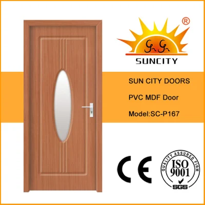 New Design Interior PVC Glass Sliding MDF Timber Doors Panel