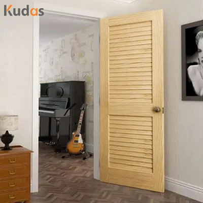 White Louver Interior Solid Wood Grain Interior MDF Hollow Primer Molded Room Door