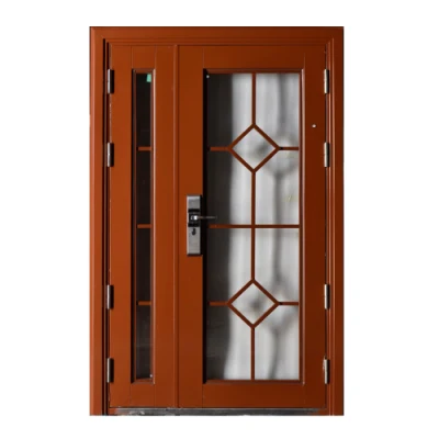 French Entrance Style Models Mahogany Double Solid Wood Main Entrance Exterior Entry Front Doors