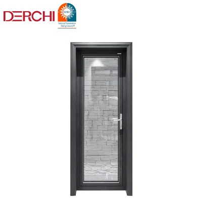 Modern House Hotel Interior Toilet Doors Design Modern Decorative Frosted Glass Aluminium Bathroom Casement Door