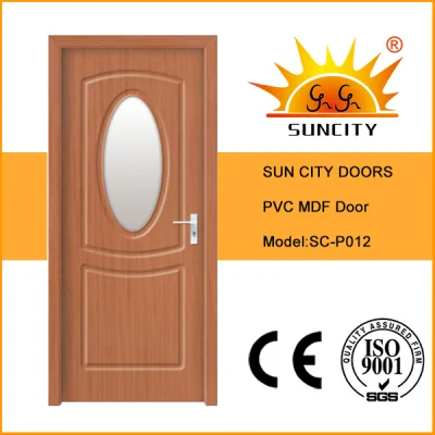 New Design Interior PVC Glass Sliding MDF Timber Doors Panel