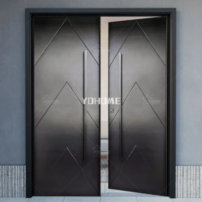 China Top Manufacturer Custom Double Entry Modern Door Entrance Doors Exterior Double Modern House Front Double Door Design Main Door Designs Double Front Doors